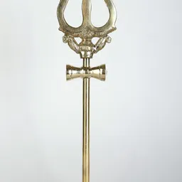 Exotic India Yellow Lord Shiv's Trishul Brass Showpiece-image-29