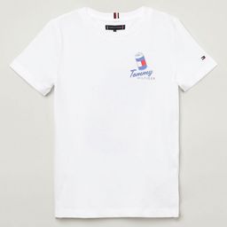 Tommy Hilfiger Boys Typography High Neck Extended Sleeves Applique T-shirt-image-70