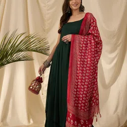 InWeave Women Regular Kurta with Palazzos & With Dupatta-picture-58
