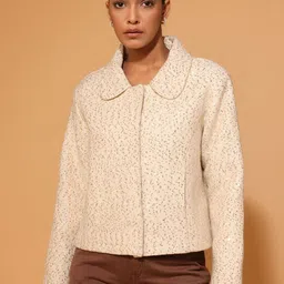 BLANC9 Embellished Single-Breasted Coat-image-7