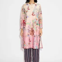 SHASHA GABA Printed Round Neck Top With Trousers Co-Ords-picture-22