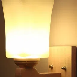 Somil Premium Designer Glass Wall / Night Lamp Elegant & Stylish Dcor Accent for Modern Interiors, color- White, Size- 20 X 25 X 25.5 CM-image-84
