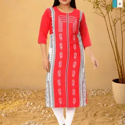 Anouk Rustic Selection Of 2 Ethnic Motifs Printed Round Neck Straight Kurtas-87
