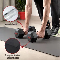 SLOVIC Dumbbells Set for Home Gym | 2.5 kg | Set of 2 Fixed Weight Dumbbell(5 kg) image 5