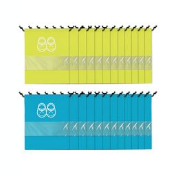 Aura Yellow & Blue 24 Pieces Reusable Shoes Organisers-image-76