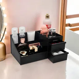 Kuber Industries Black Set of 1 Regular Makeup Organiser Organisers-18