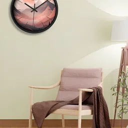 OLIVE TREE Black & Pink Printed Contemporary Wall Clock-image-85