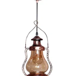 KINIS Coffee Brown & White Abstract Shaped Ceiling Lamp-20