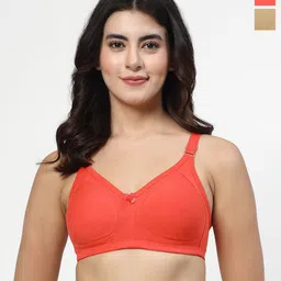 LILY Bra iranos Pack of 2 Non Padded Seamless Minimizer Bra-47