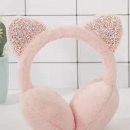 SYGA Girls Kitty-Design Cold Protection Fur Earmuffs Handband-48