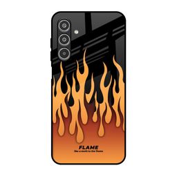 QRIOH Fire Flame Printed Sleek & Lightweight Silicone Samsung Galaxy A26 5G Glass BackCase-image-99