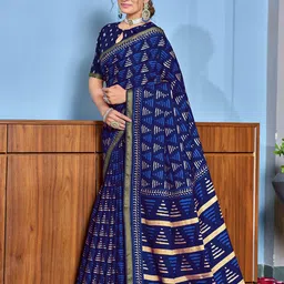 KALINI Zari Bagru Saree-30
