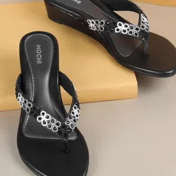 Mochi Women Embellished Wedge Heel Sandals-13