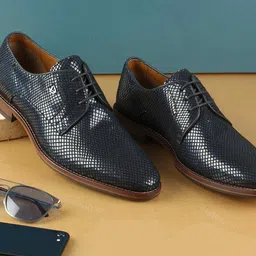 DAVINCHI Men Textured Leather Formal Derbys-image-69