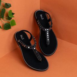 Inc 5 Women Embellished T-Strap Flats-26