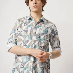 British Club Men Self Design Casual Shirt-image-78