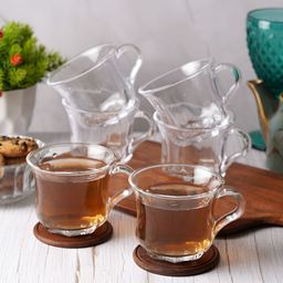 CDI Transparent 6 Pieces Glossy Glass Cups-12