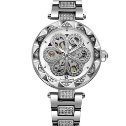 FORSINING Women Dial & Stainless Steel Straps Analogue Watch FSL8188M4S2-image-23