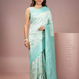 MIMOSA Woven Design Floral Zari Kanjeevaram Saree-picture-19