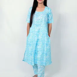 TILISM Floral Printed Pure Cotton Kurta With Trouser-picture-34