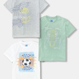 YUV Boys Selection Of 3 Printed Round Neck T-shirt-image-43