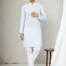 Anouk Men Embroidered Thread Work Kurta-image-11