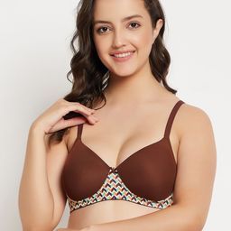 Clovia Geometric Printed Full Coverage Lightly Padded Bra-15