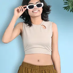 Cutiekins Embellished Cotton Crop Top-image-96