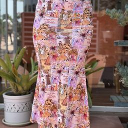BAESD Printed Flared Maxi Skirt-image-50