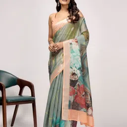 RACHNA Floral Zari Ready to Wear Saree-picture-31
