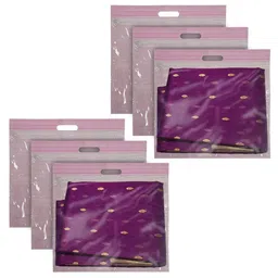 Kuber Industries Pink Set of 6 Regular Suit Organiser Organisers-40