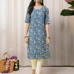 HERE&NOW Selection Of 2 Printed Straight Kurtas-image-22