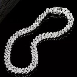 Elite creation Unisex Silver-Plated Cubic Zirconia Studded Chain-image-68