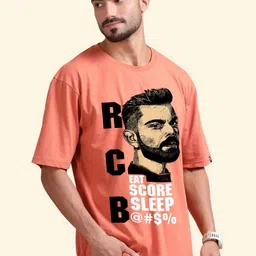 Bushirt Men Graphic Printed Round Neck Cotton Oversized T-shirt-image-70