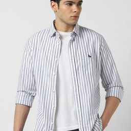 Van Heusen Sport Men Slim Fit Vertical Striped Casual Shirt-picture-12