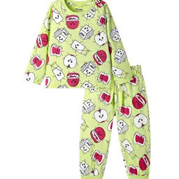 Honeyhap Girls Pure Cotton Printed Night suit-image-52
