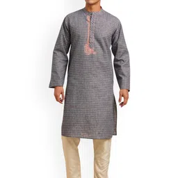Arch element Men Striped Thread Work Kurta-picture-32