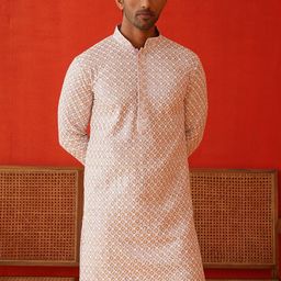 Jompers Men Embroidered Regular Sequinned Kurta with Pyjamas image 3