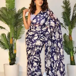 Sanwariya Silk Floral Printed Satin Saree-picture-29