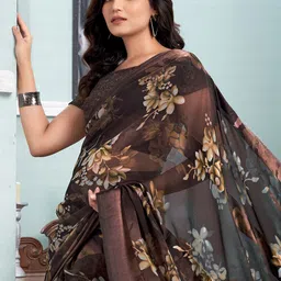 KALINI Floral Pure Georgette Dabu Saree-picture-42