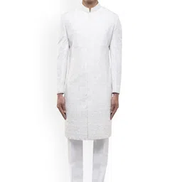 SDS By Kushal Shah Floral Embroidered Sherwani Set-image-25
