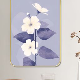 Livin'luxe Blue & White Elegant Floral Wall Art-picture-6