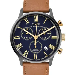 Timex Men Dial & Leather Straps Analogue Watch TWEG26601-26