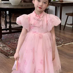LULU & SKY Floral Flutter Sleeve Fit & Flare Dress-image-73