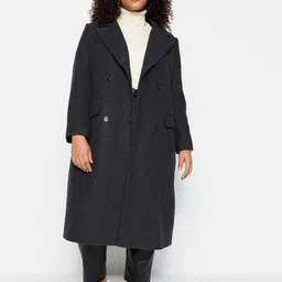 Trendyol Peake-Lapel Collar Over Coat-image-89
