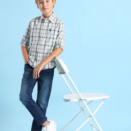 U.S. Polo Assn. Kids Boys Classic Opaque Checked Casual Shirt-picture-48