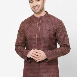 Arch element Men Embroidered Cotton Kurta-image-28