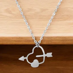 DressBerry Girls 925 Sterling Silver Heart Shaped Pendant with Chain-image-41