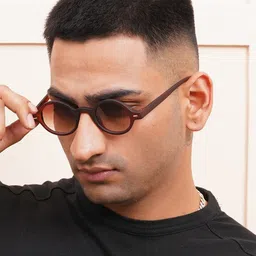 The Roadster Lifestyle Co. Unisex UV Protection Round Sunglasses RDSG-534-02-21