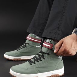 bacca bucci Men PU Mid-Top Sneakers-image-52